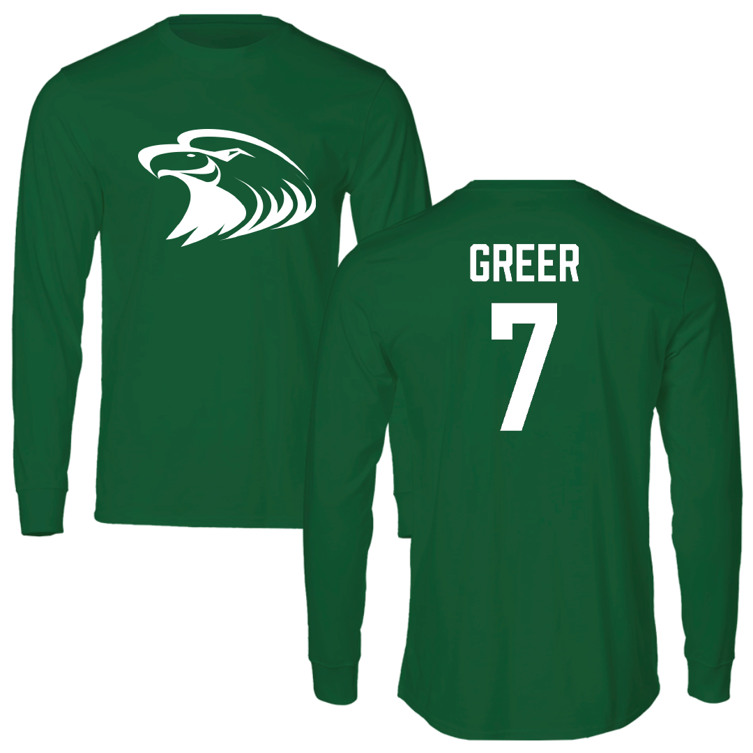 Central Methodist University Soccer Green Performance Long Sleeve - #7 Kamryn Greer