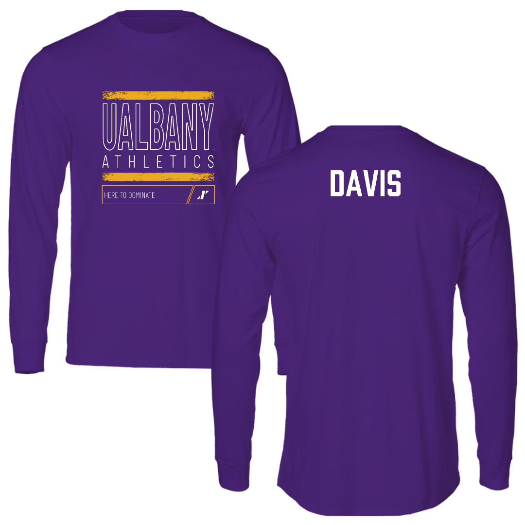 University at Albany TF and XC Purple Dominate Long Sleeve - Jose Davis