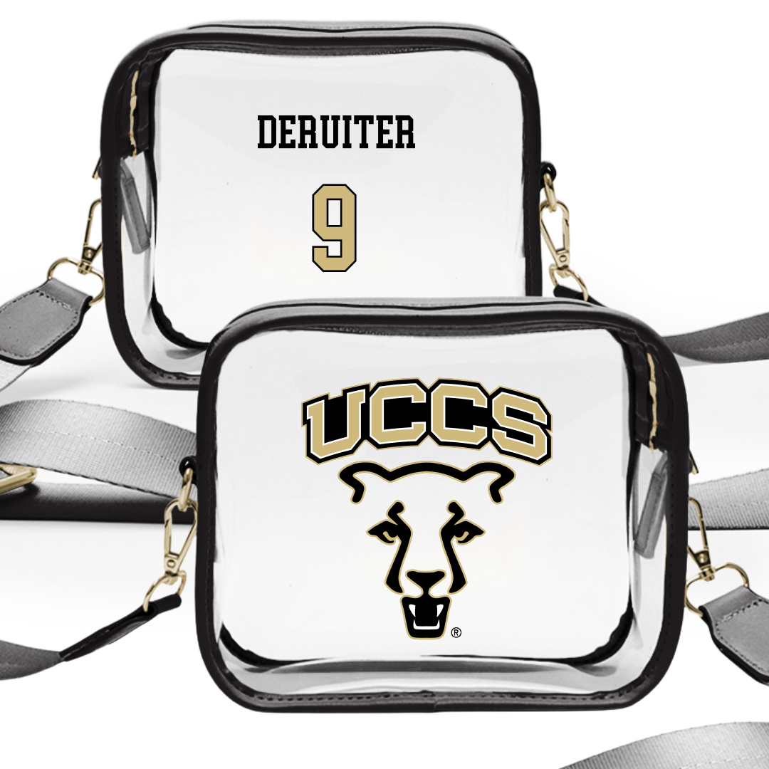 University of Colorado Colorado Springs Volleyball (W) Black Clear Stadium Bag - #9 Piper DeRuiter