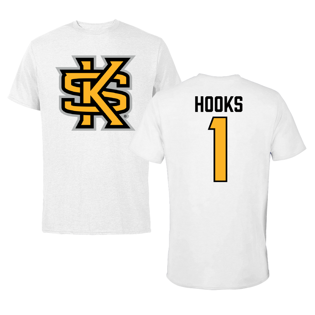 Kennesaw State University Basketball White Tee - #1 Carly Hooks