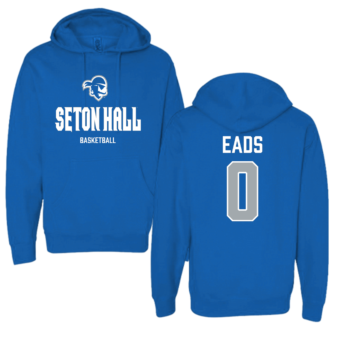 Seton Hall University Basketball (W) Blue Block Hoodie - #0 Jada Eads