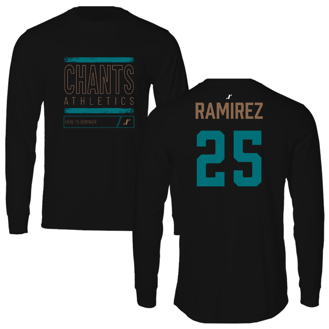Coastal Carolina University Softball Black Dominate Performance Long Sleeve - #25 Izzy Ramirez