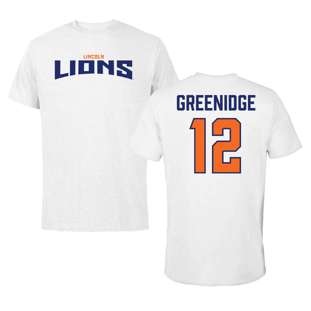 Lincoln University (Pennsylvania) Baseball White Classic Performance Tee - #12 Jalen Greenidge