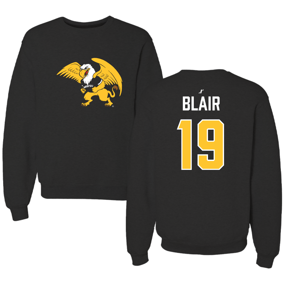 Missouri Western State University Softball Black Crewneck - #19 Maddy Blair