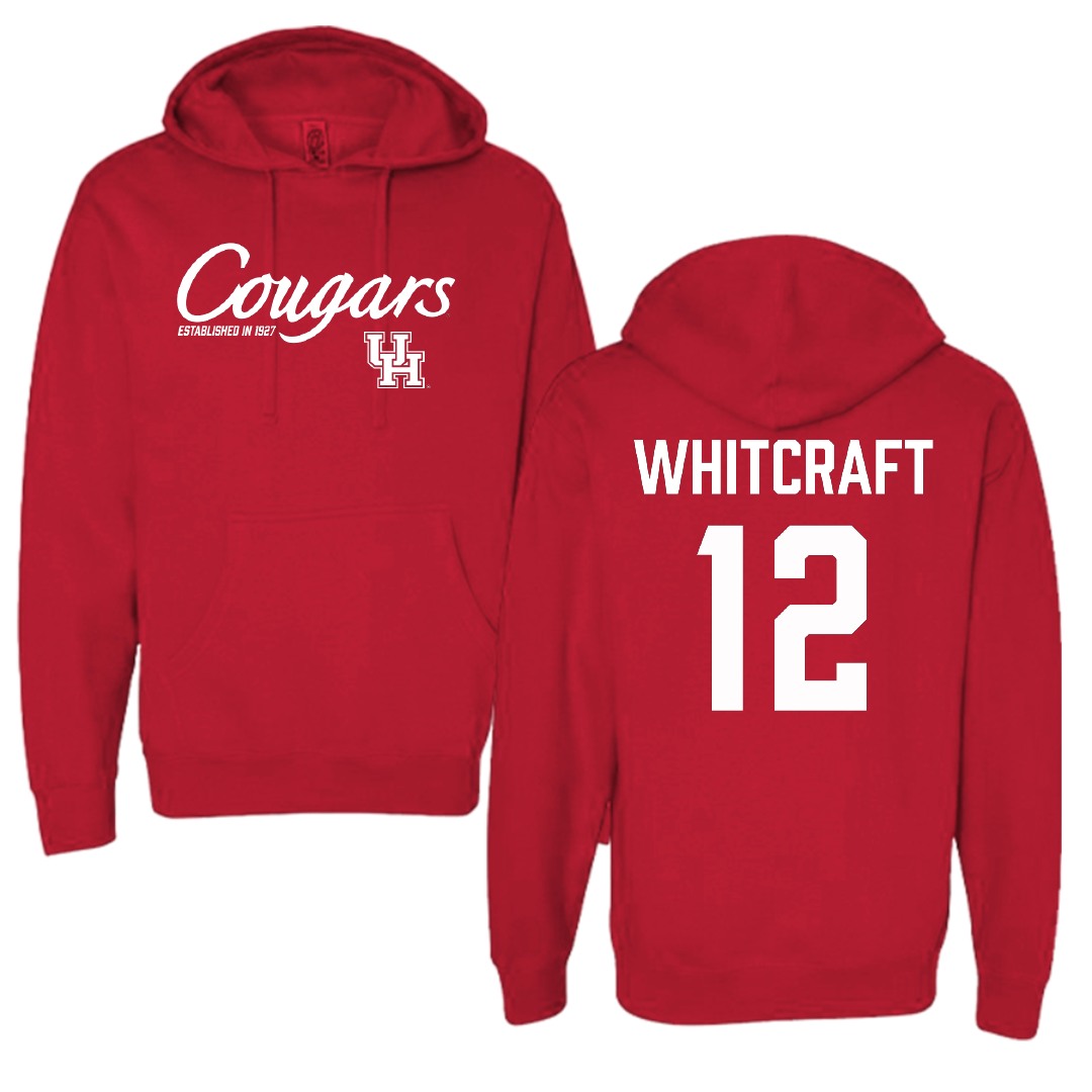 University of Houston Soccer Red General Hoodie - #12 Alex Whitcraft