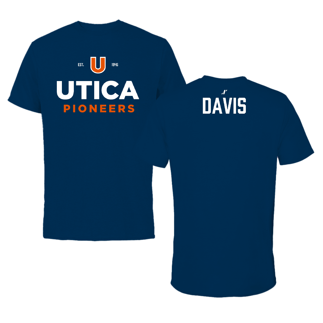 Utica University TF and XC Navy General Performance Tee - Kaleb Davis