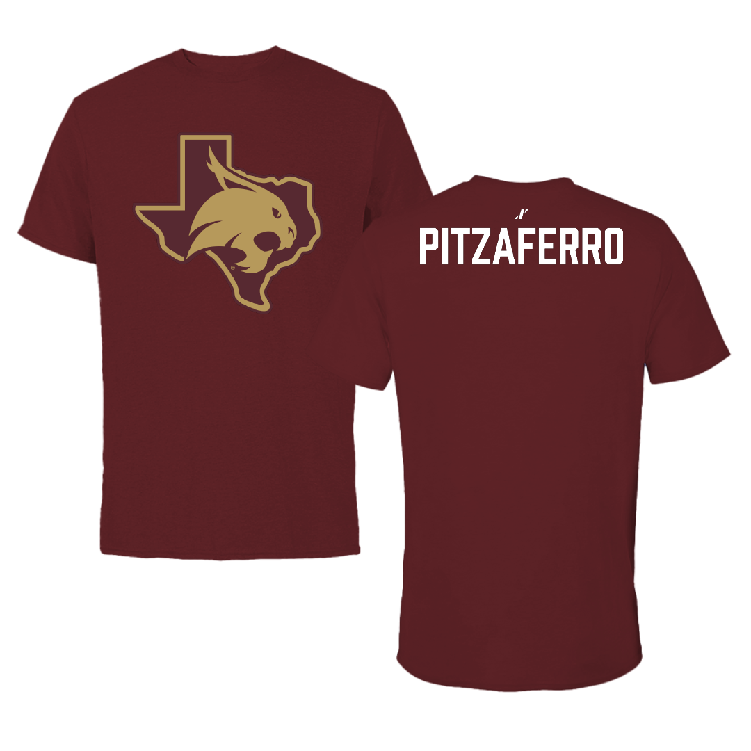 Texas State University Cheer Maroon State Tee - Lexi Pitzaferro