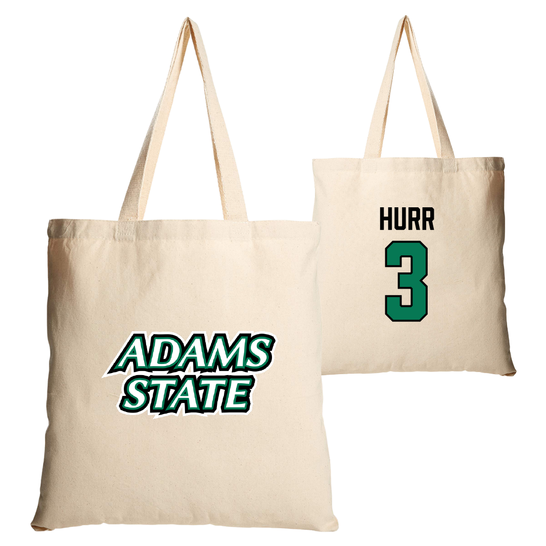 Adams State University Basketball Tan Canvas Tote Bag - #3 Alex Hurr