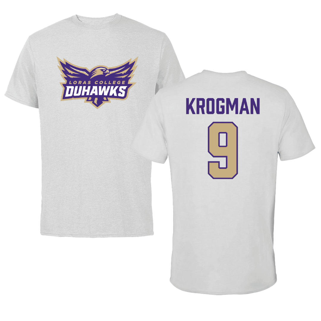 Loras College Softball Light Gray Tee - #9 Alyson Krogman