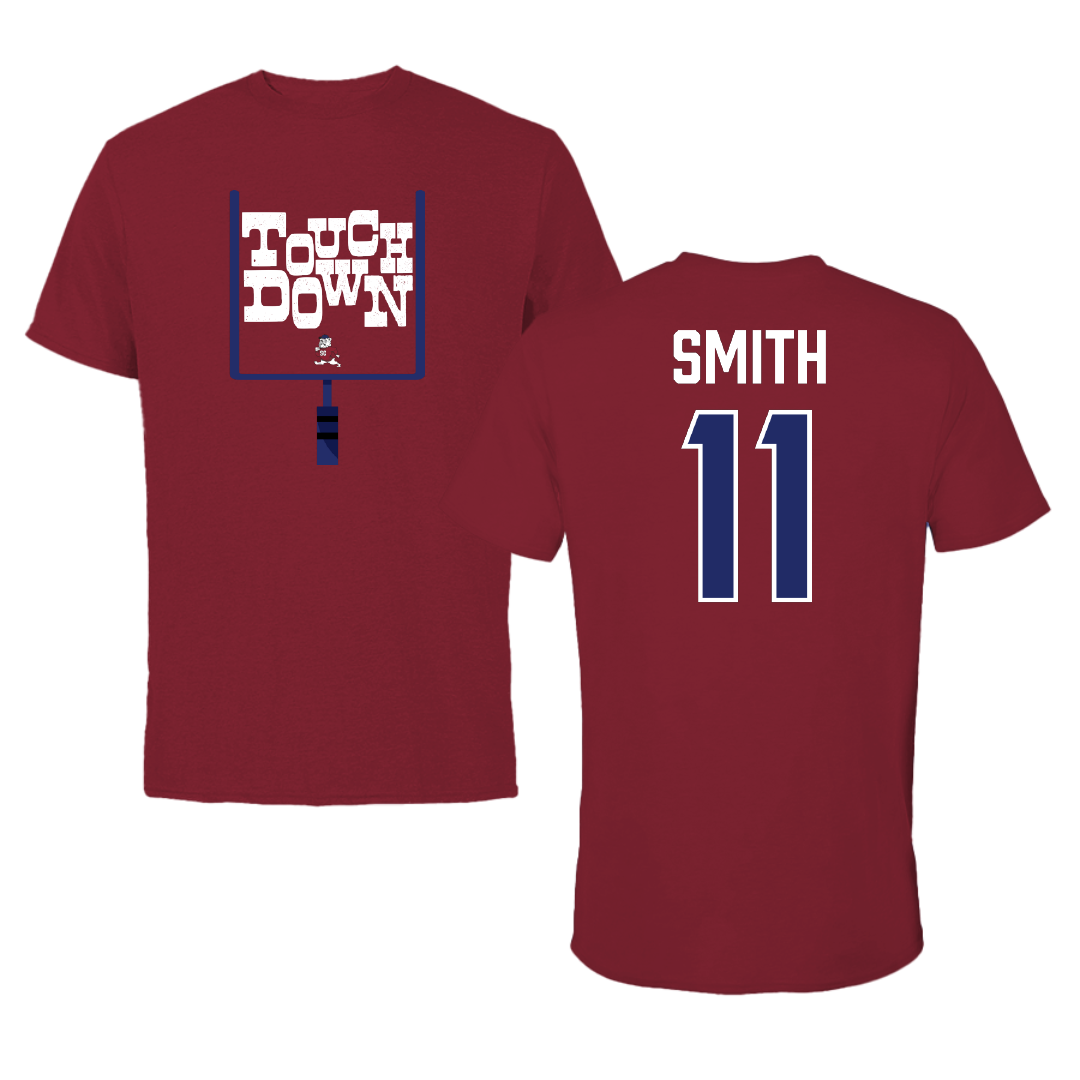 South Carolina State University Football Cardinal Touchdown Tee - #11 Aaron Smith