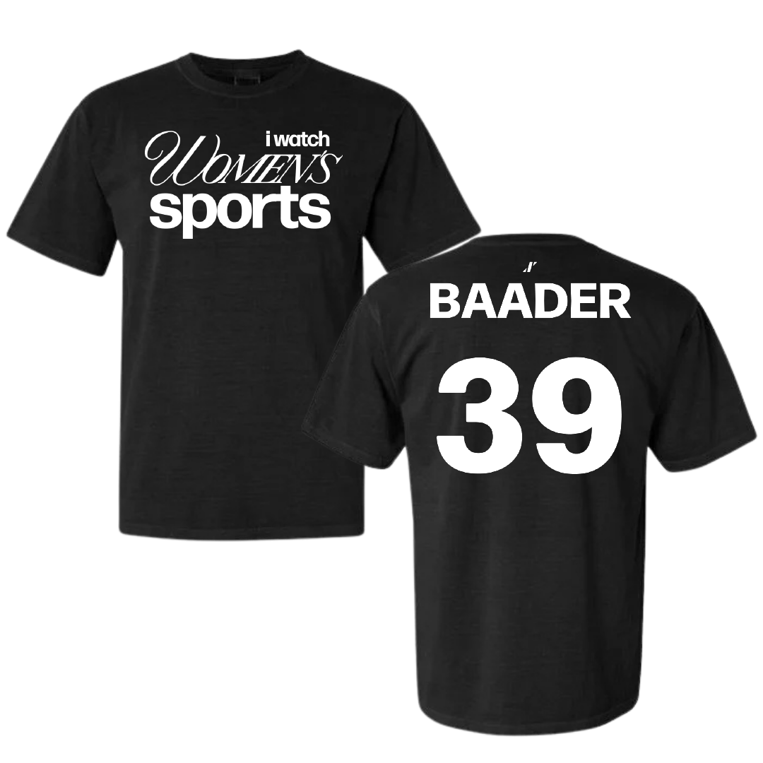 Dallas Baptist University STUNT Black WHM Comfort Colors Tee - #39 Celina Baader