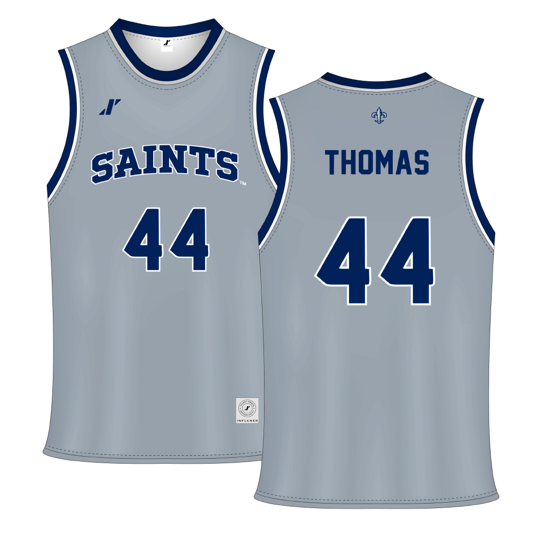 Lurleen B. Wallace Community College Gray Basketball Jersey - #44 Nyeashia Thomas