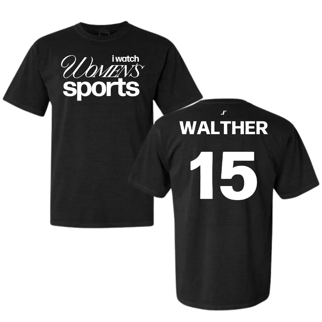 Softball Black WHM Comfort Colors Tee - #15 Jaylie Walther