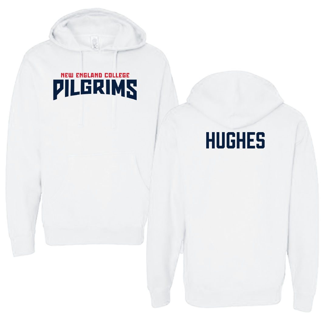 New England College Wrestling (M) White Classic Hoodie - Patrick Hughes