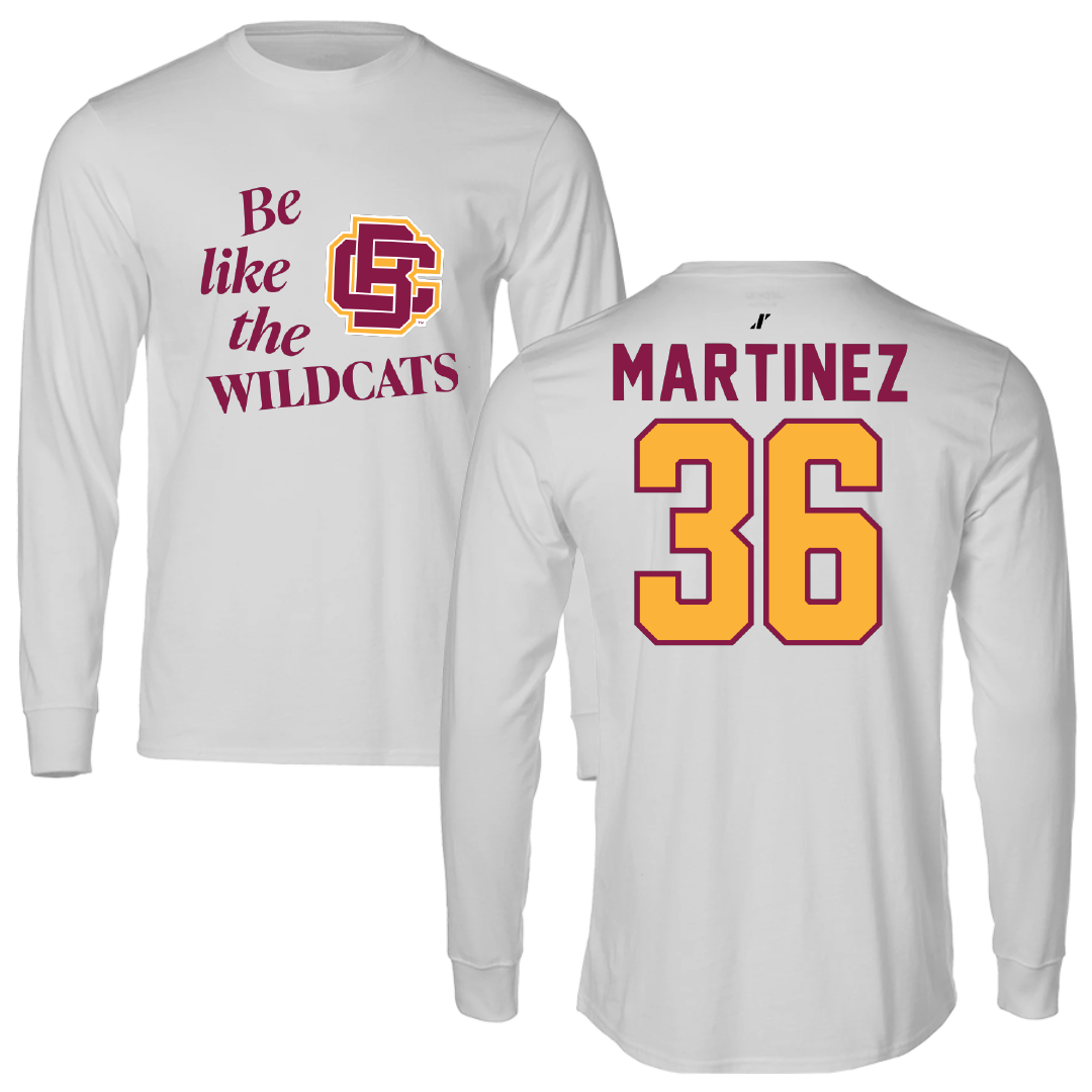 Bethune-Cookman University Baseball Light Gray Be Like Us Performance Long Sleeve - #36 Andrey Martinez