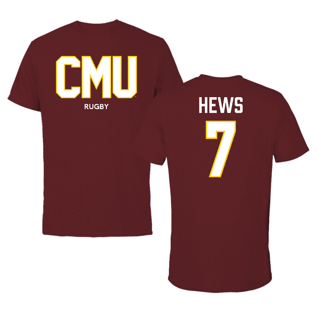 Colorado Mesa University Rugby (W) Maroon Performance Tee - #7 Sydney Hews
