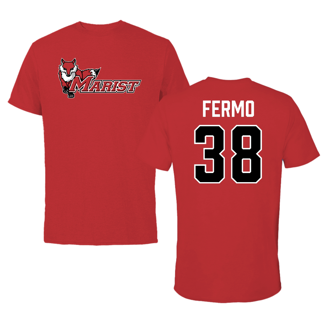 Marist University Lacrosse (M) Red Tee - #38 Christopher Fermo
