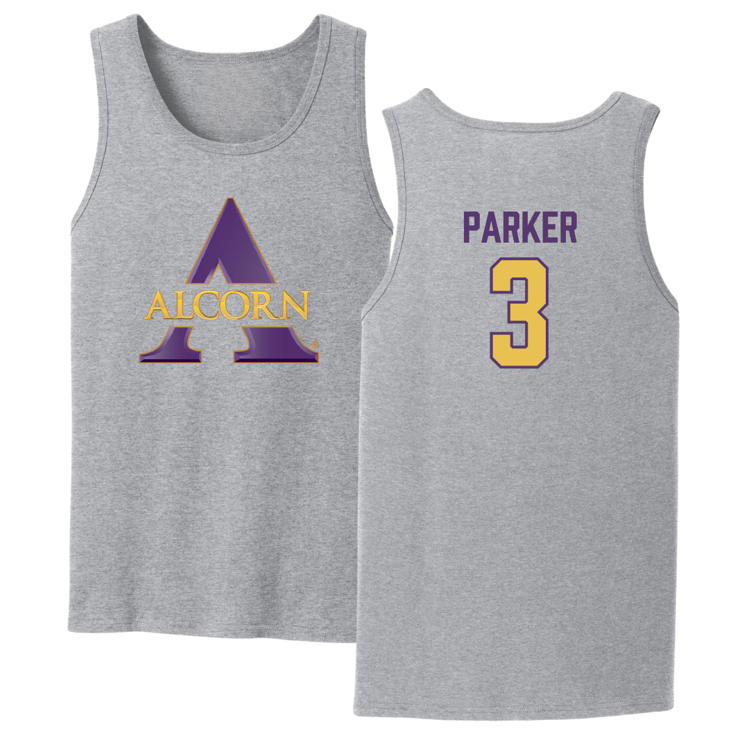 Alcorn State University Softball Sport Gray Tank Top - #3 Kiri Parker