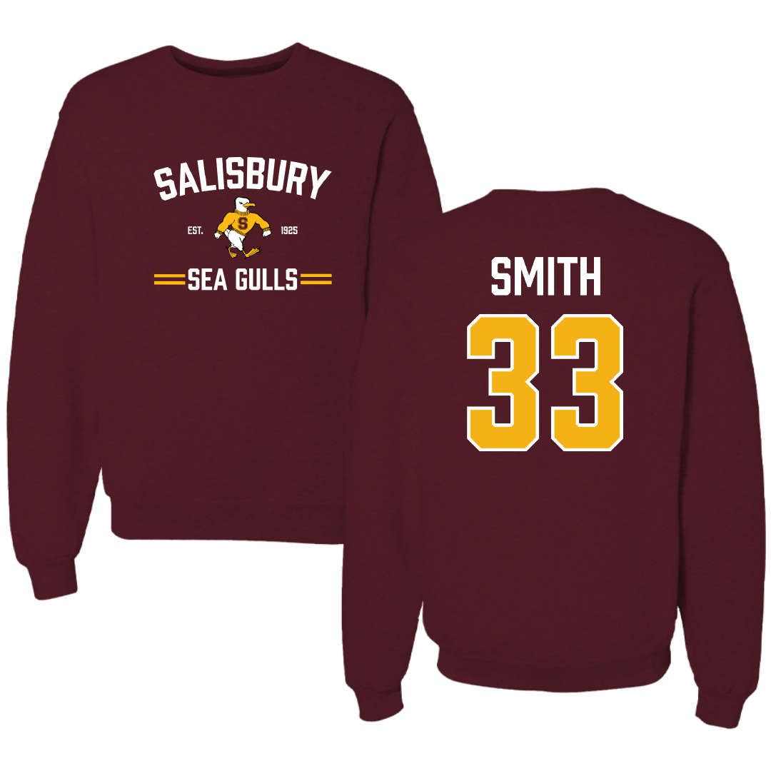 Salisbury University Football Maroon General Crewneck - #33 Philip Smith