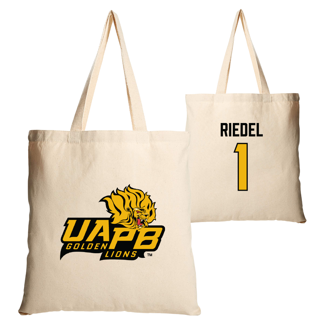 University of Arkansas-Pine Bluff Soccer Tan Canvas Tote Bag - #1 Makaila Riedel