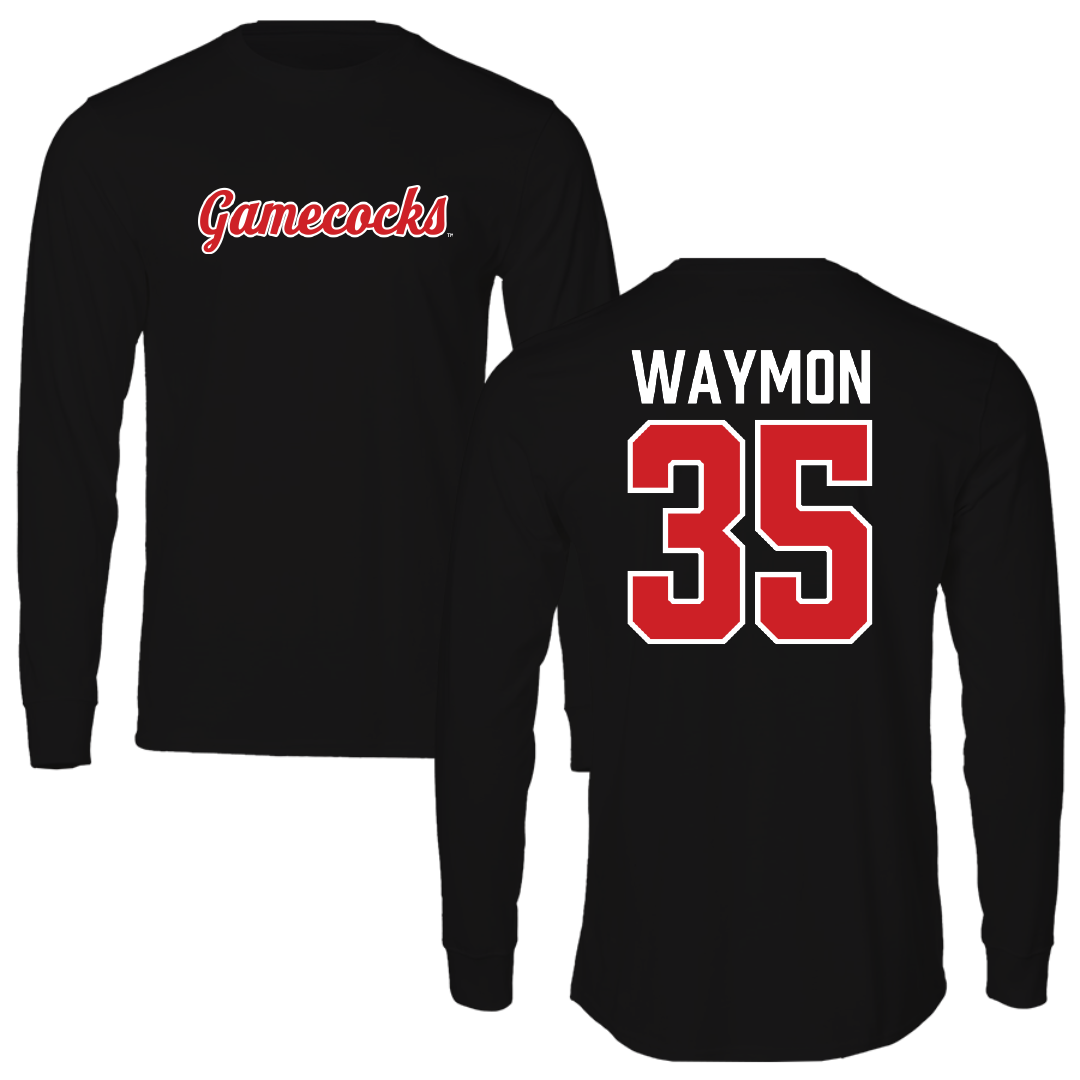 Jacksonville State University Football Black Performance Long Sleeve - #35 Ty Waymon