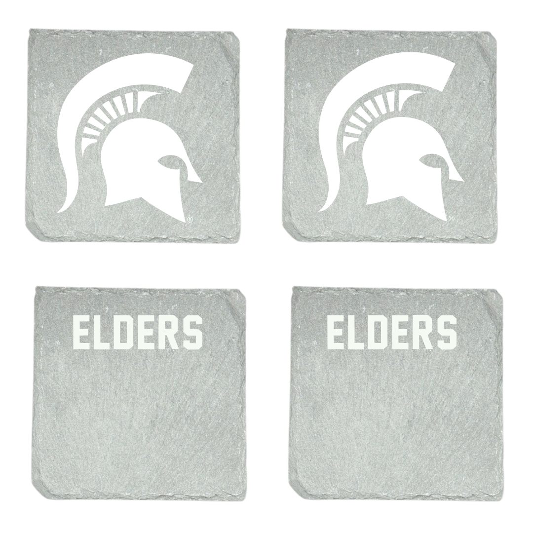Michigan State University TF and XC Stone Spartan Coaster (4 Pack)  - Kamiyah Elders