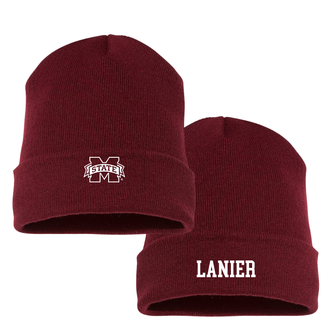 Mississippi State University Football Maroon Beanie - #3 Brylan Lanier