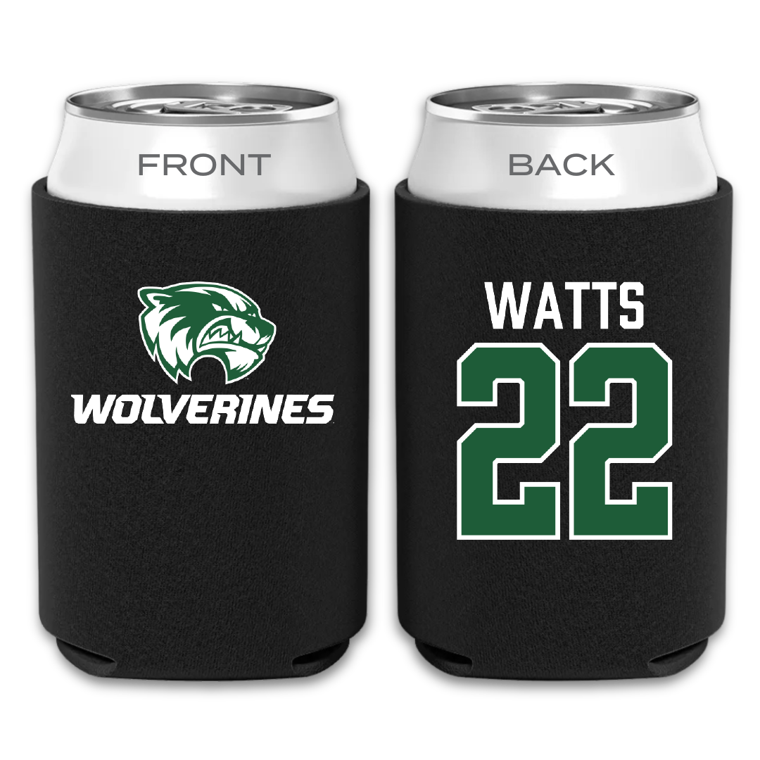 Utah Valley University Softball Black Can Cooler - #22 Kina Watts