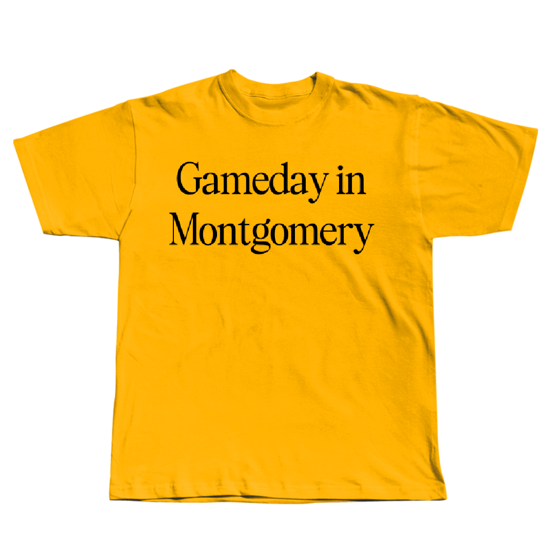 Alabama State University Football Gold Gameday Tee - #71 Isaiah Brown