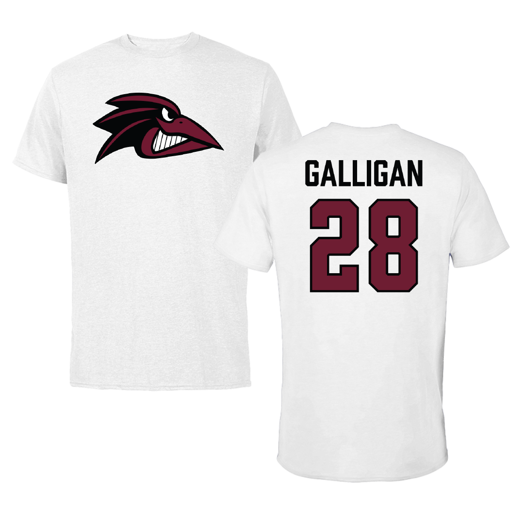 Franklin Pierce University Lacrosse (M) White Tee - #28 Owen Galligan