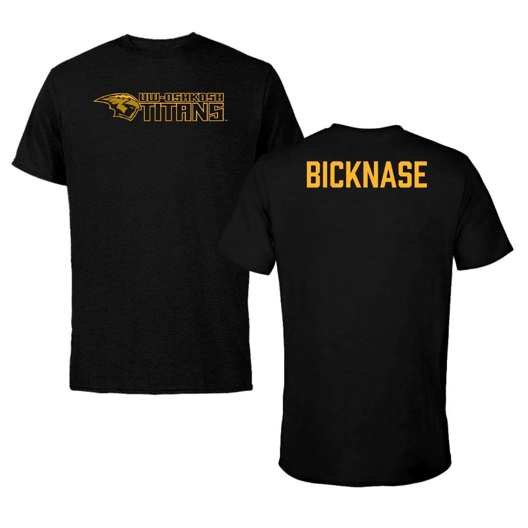 University of Wisconsin-Oshkosh Swimming & Diving Black Performance Tee - Landon Bicknase