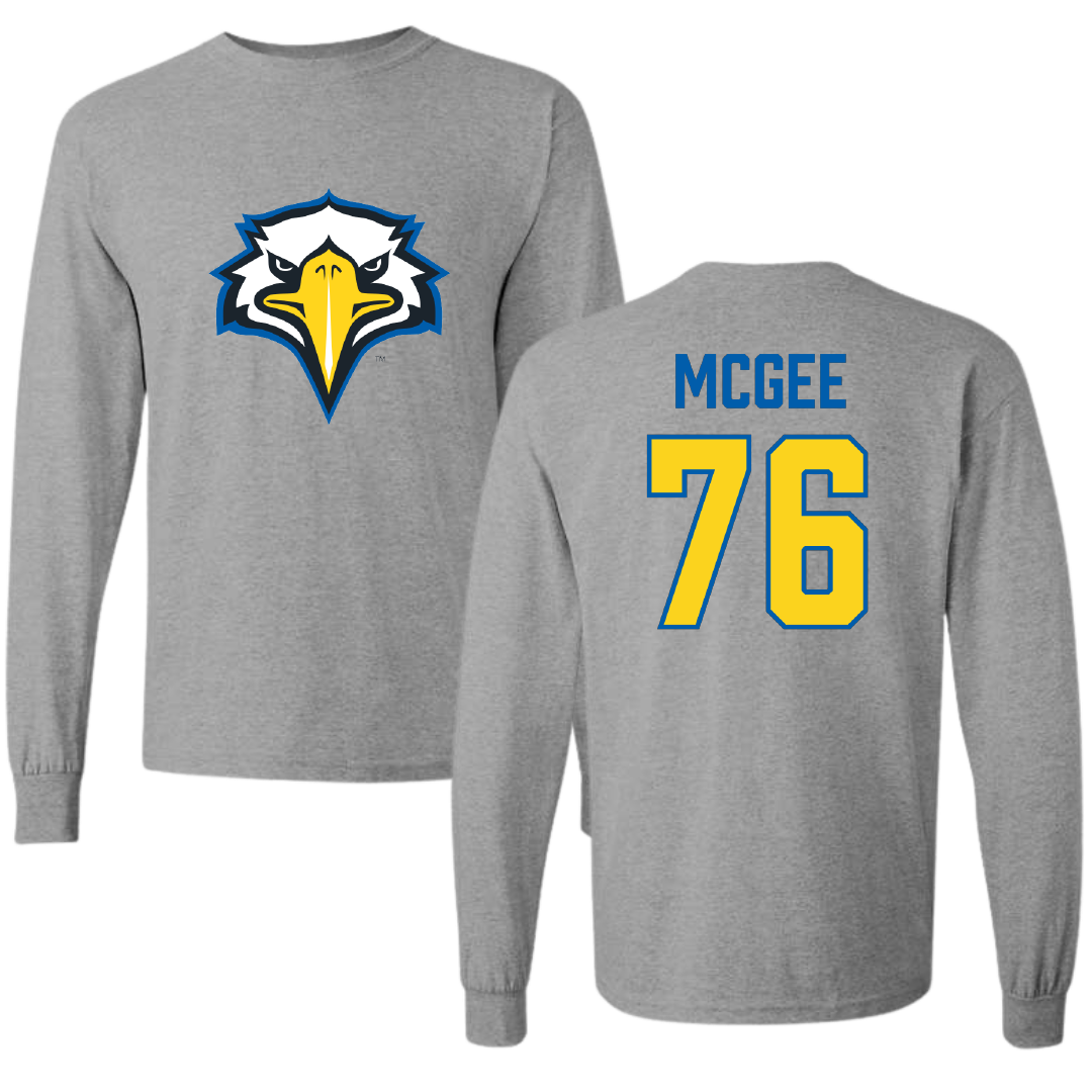 Morehead State University Football Sport Gray Long Sleeve - #76 John McGee