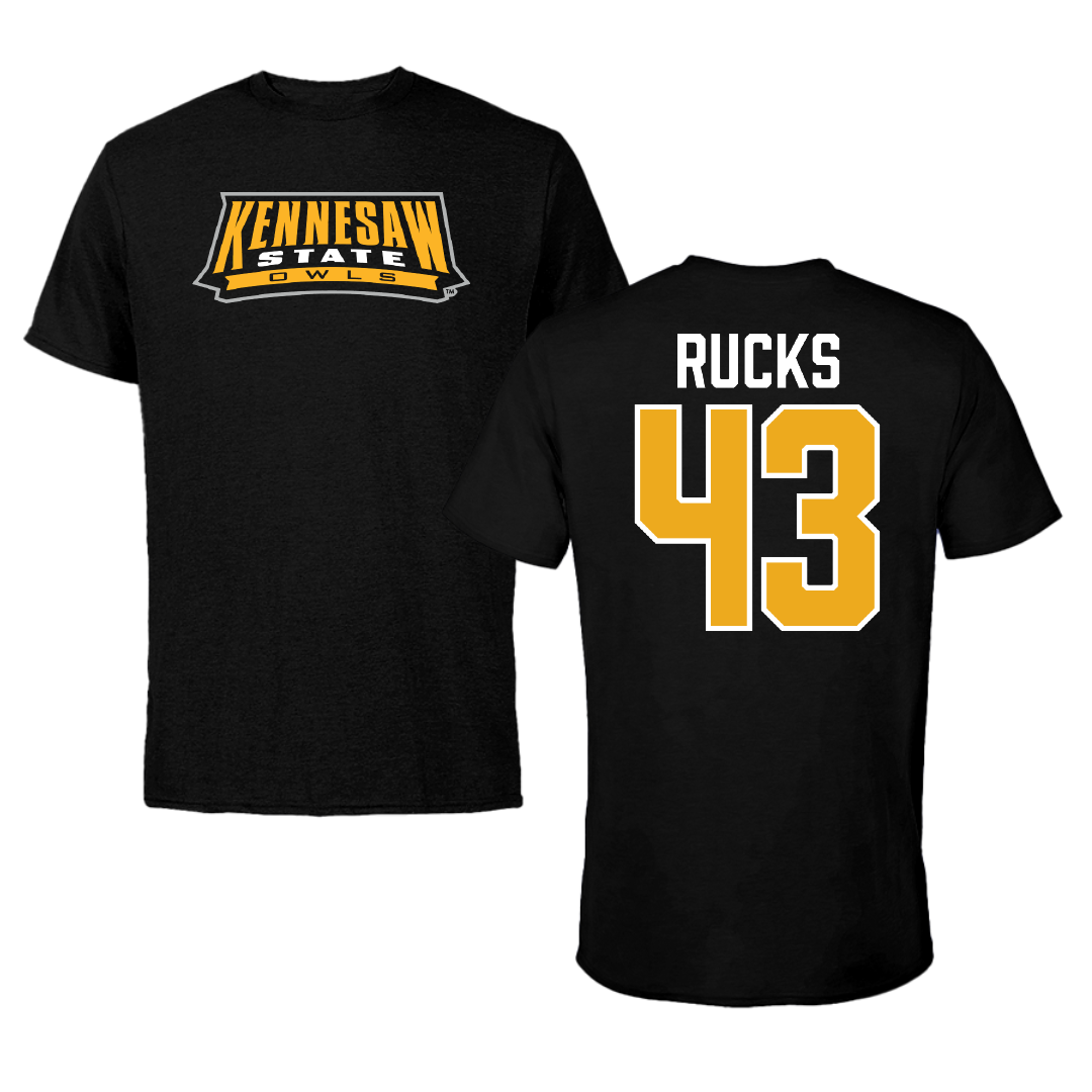 Kennesaw State University Football Black Performance Tee - #43 Jamar Rucks