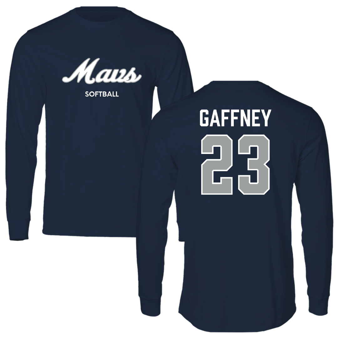 Mercy University Softball Navy Performance Long Sleeve - #23 Carly Gaffney