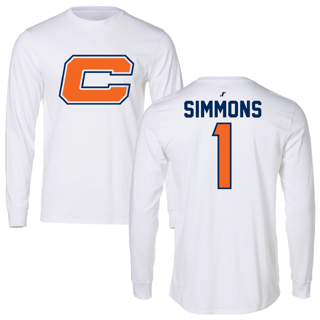 Carroll University Football White Long Sleeve - #1 David Simmons