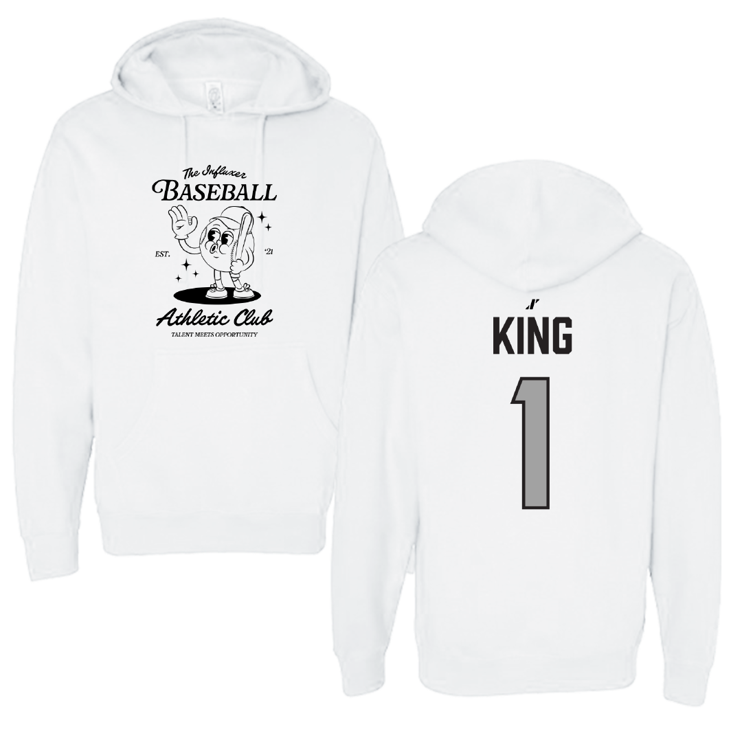 Baseball White Influxer Athletic Club Hoodie - #1 Matt King