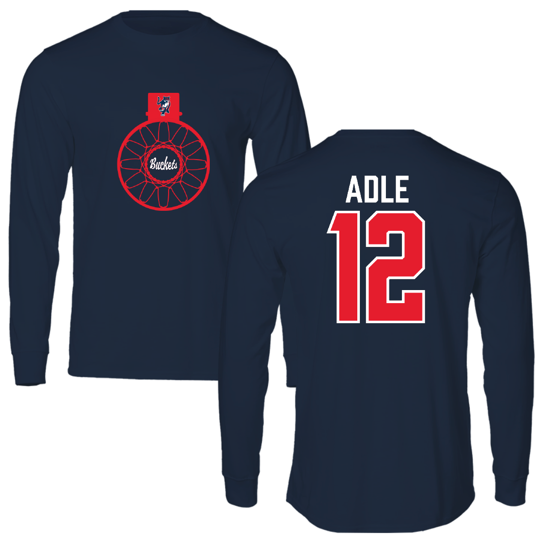 Columbus State University Basketball Navy Buckets Performance Long Sleeve - #12 Haelim Adle