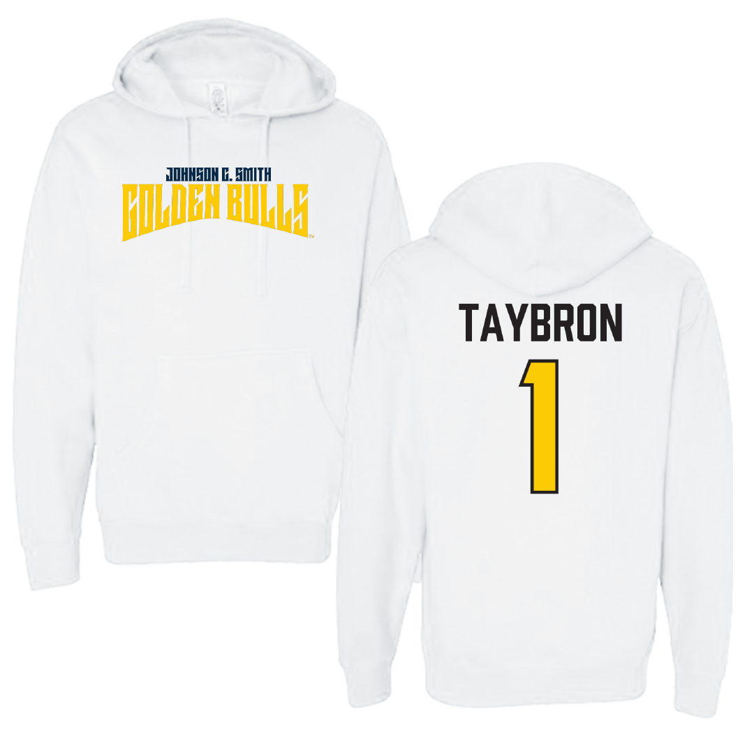 Johnson C. Smith University Football White Classic Hoodie - #1 Daryl Taybron