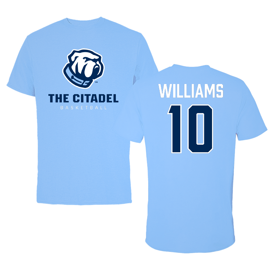 The Citadel Basketball Carolina Blue Tee - #10 Braxton Williams