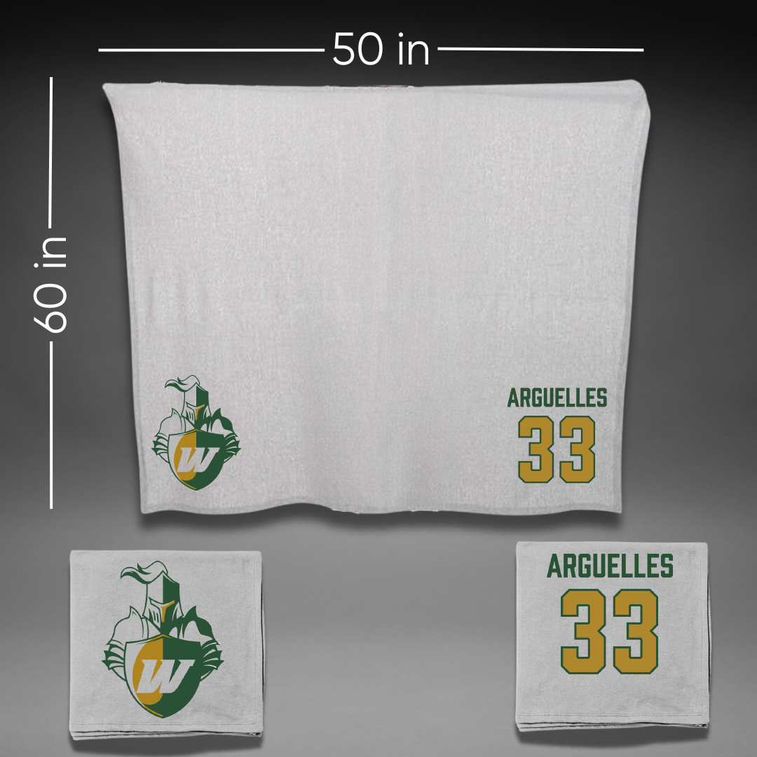 Webber International University Lacrosse (M) Gray Blanket - #33 Christopher Arguelles