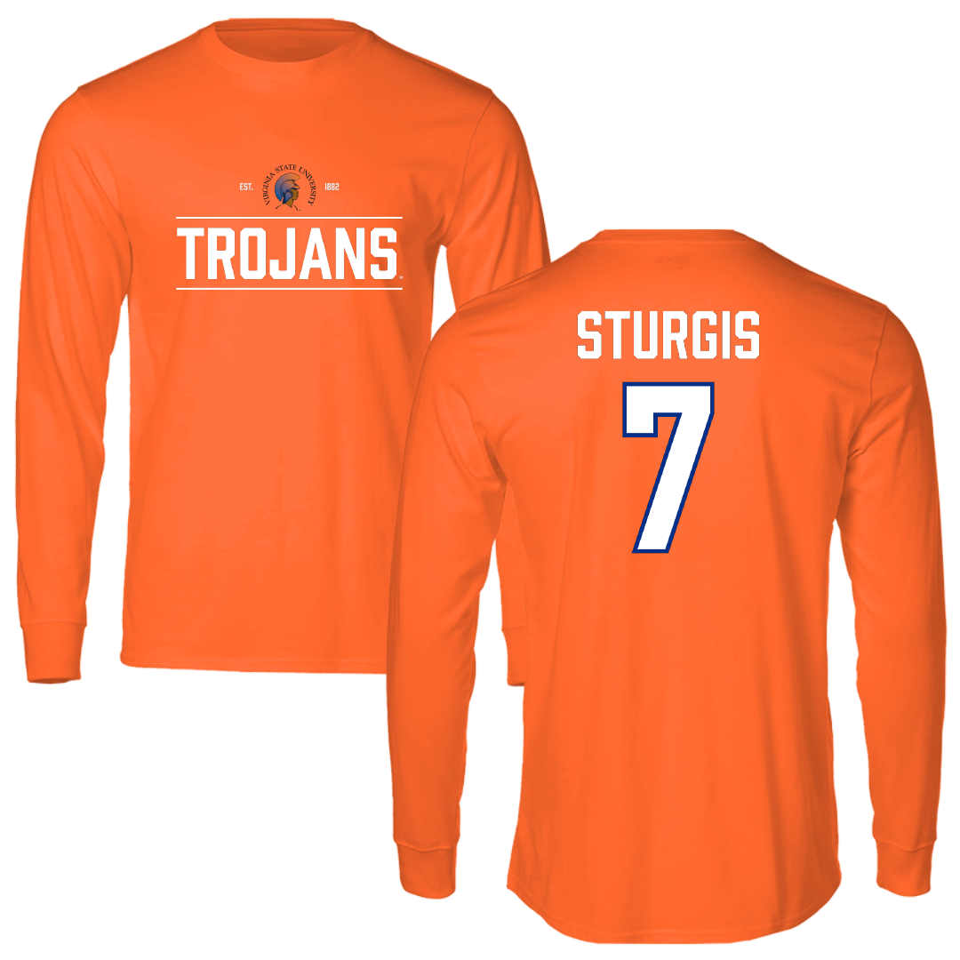 Virginia State University Soccer (W) Orange General Long Sleeve - #7 Loryn Sturgis