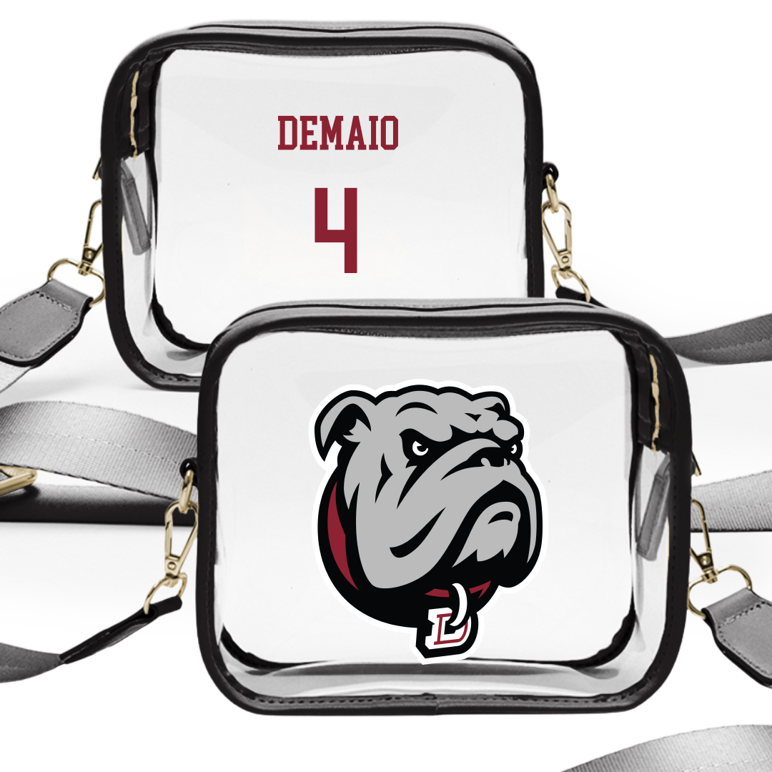 Dean College Volleyball (W) Black Clear Stadium Bag - #4 Chloe DeMaio