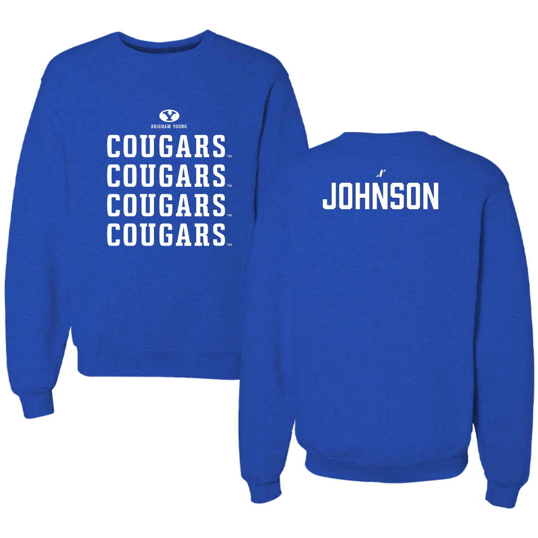 Brigham Young University TF and XC Blue General Crewneck - Mae Johnson