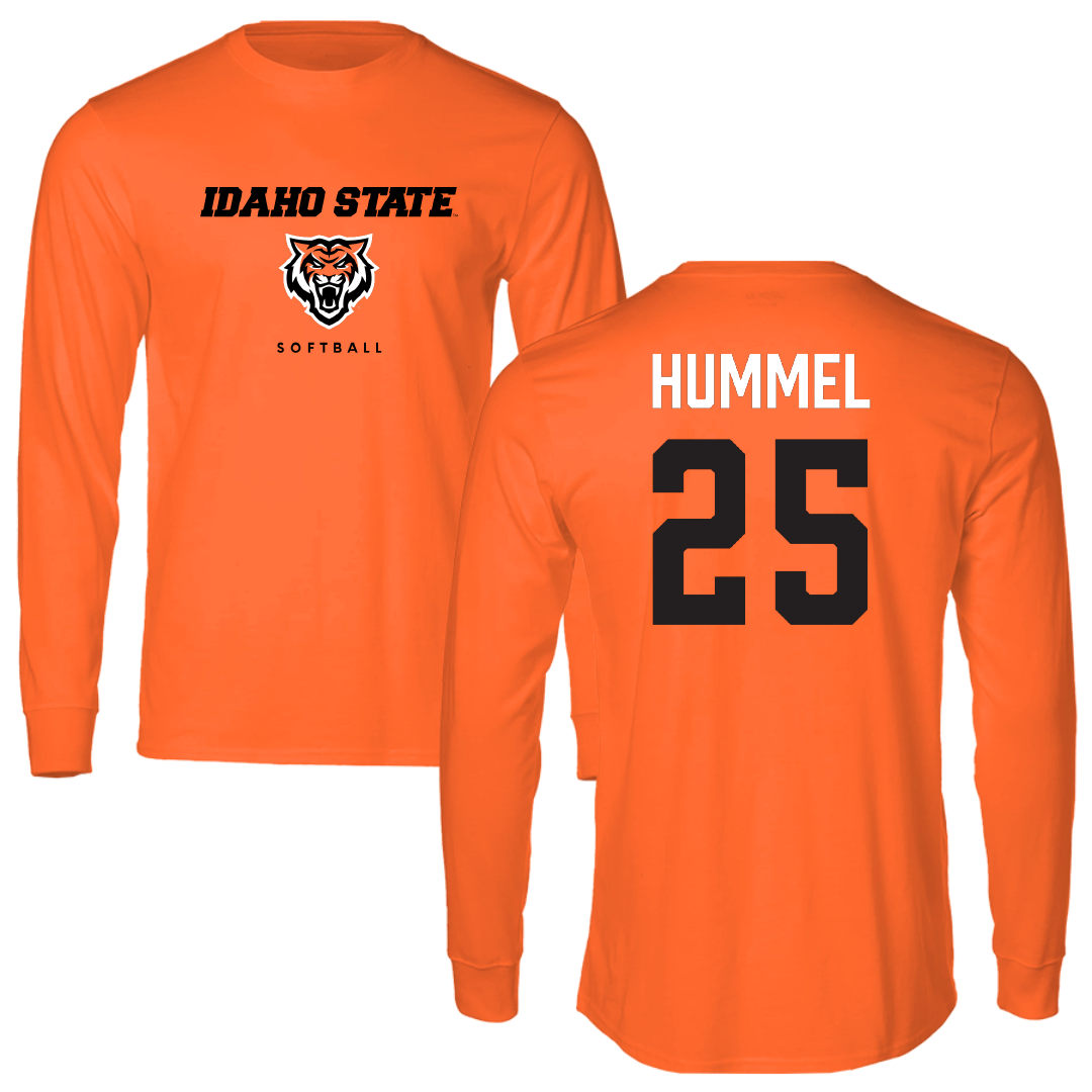 Idaho State University Softball Orange Performance Long Sleeve - #25 Hayden Hummel