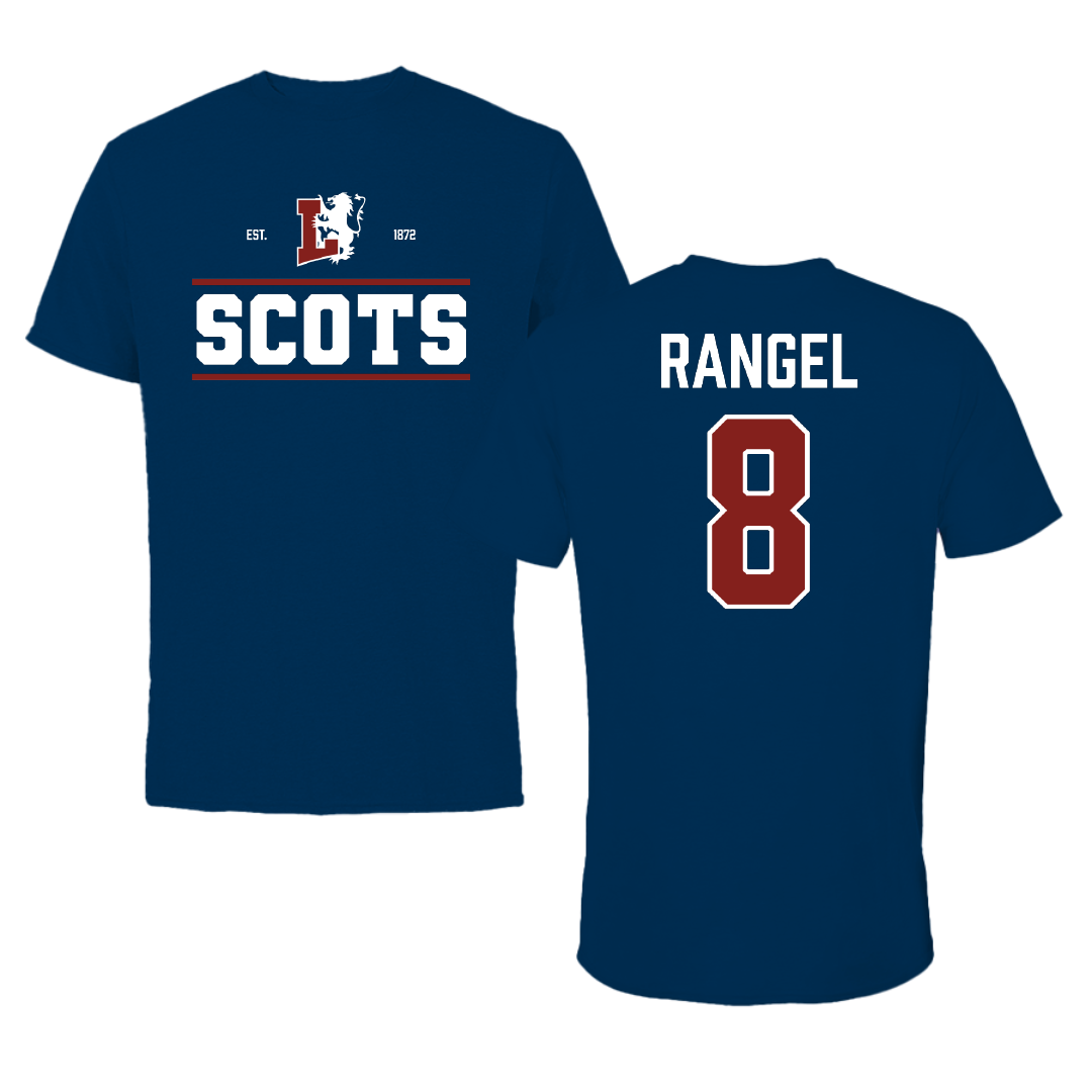 Lyon College Soccer (M) Navy General Performance Tee - #8 Micah Rangel