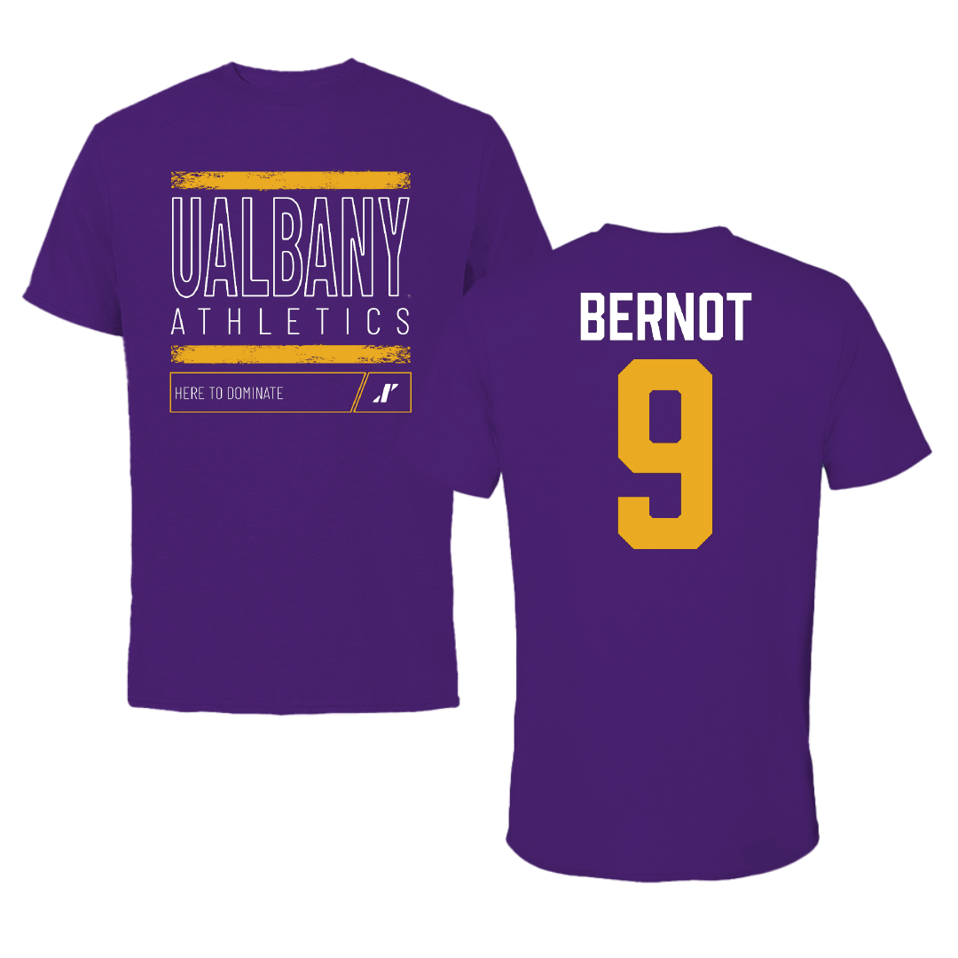 University at Albany Soccer Purple Dominate Tee - #9 Tiffany Bernot