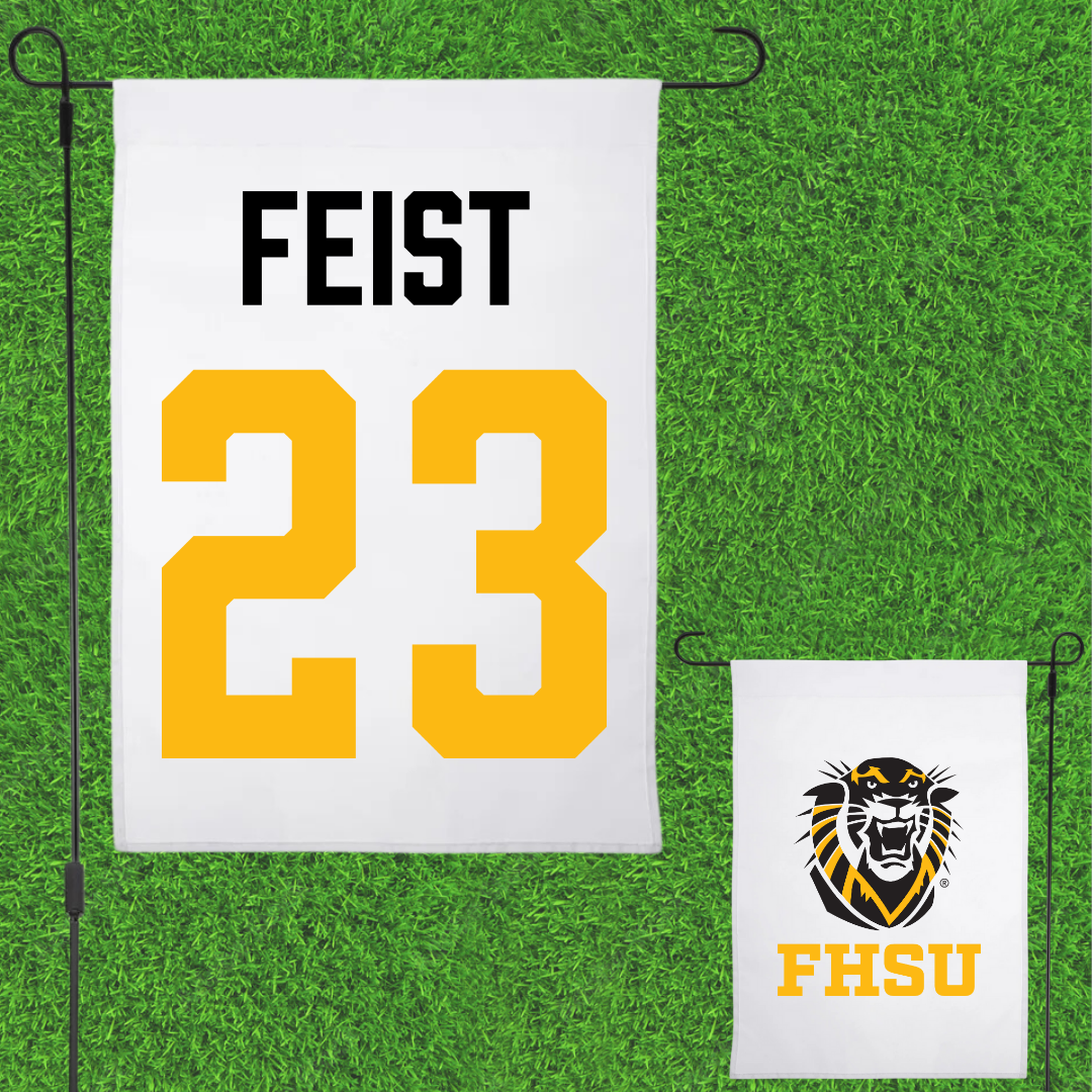 Fort Hays State University Volleyball White Garden Flag - #23 Kara Feist