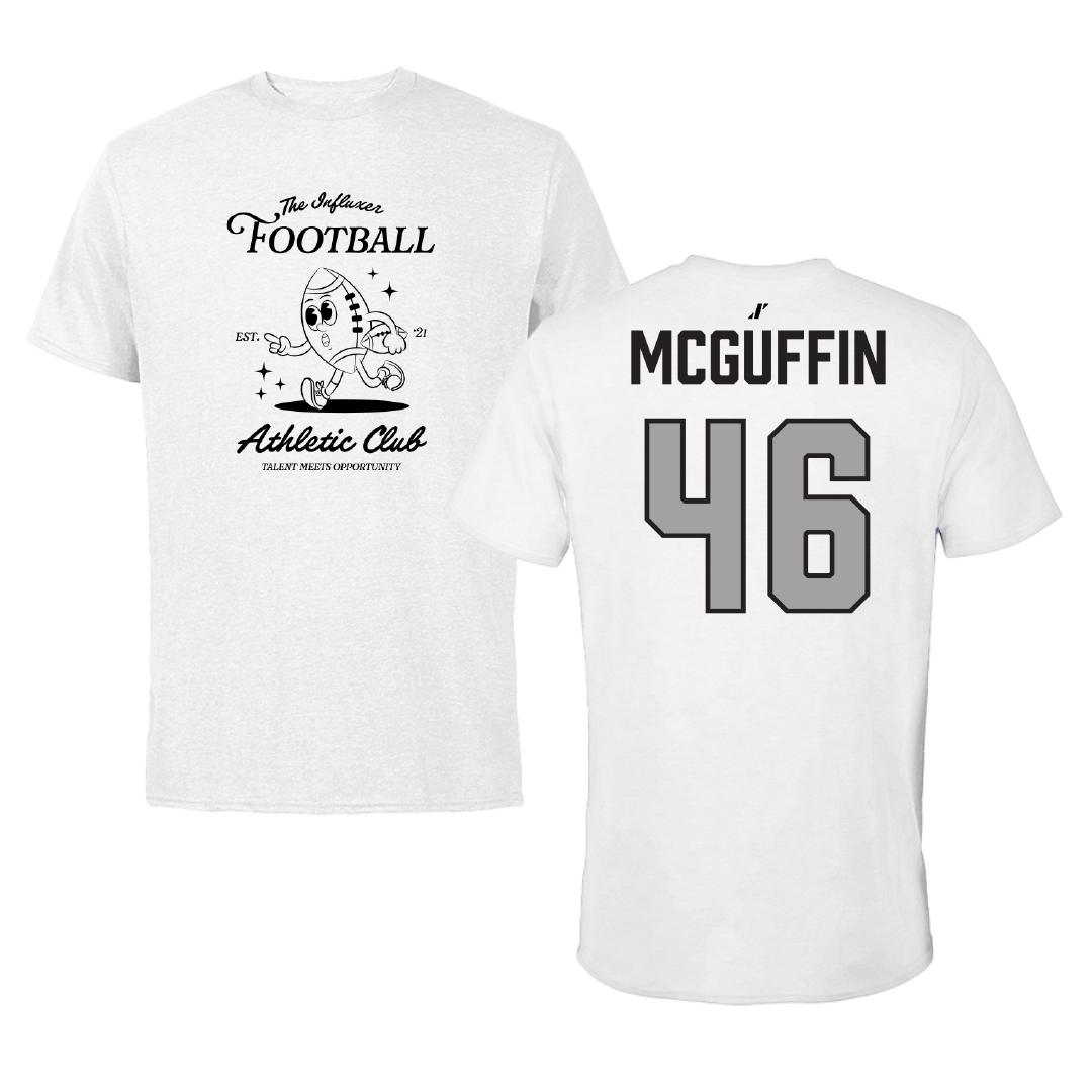 Football White Influxer Athletic Club Tee - #46 Isaiah McGuffin