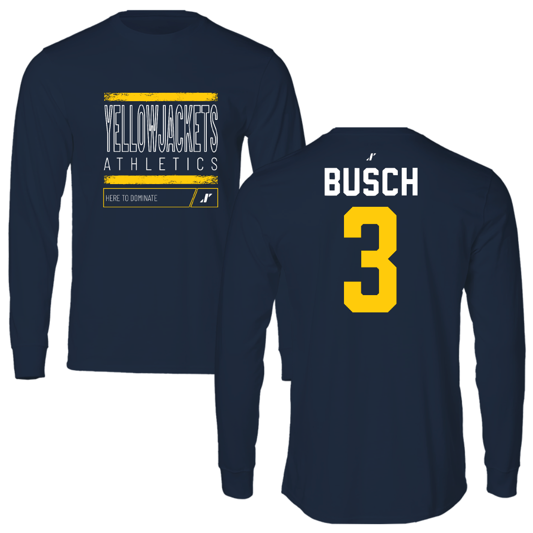 Graceland University Basketball Navy Dominate Long Sleeve - #3 Carson Busch