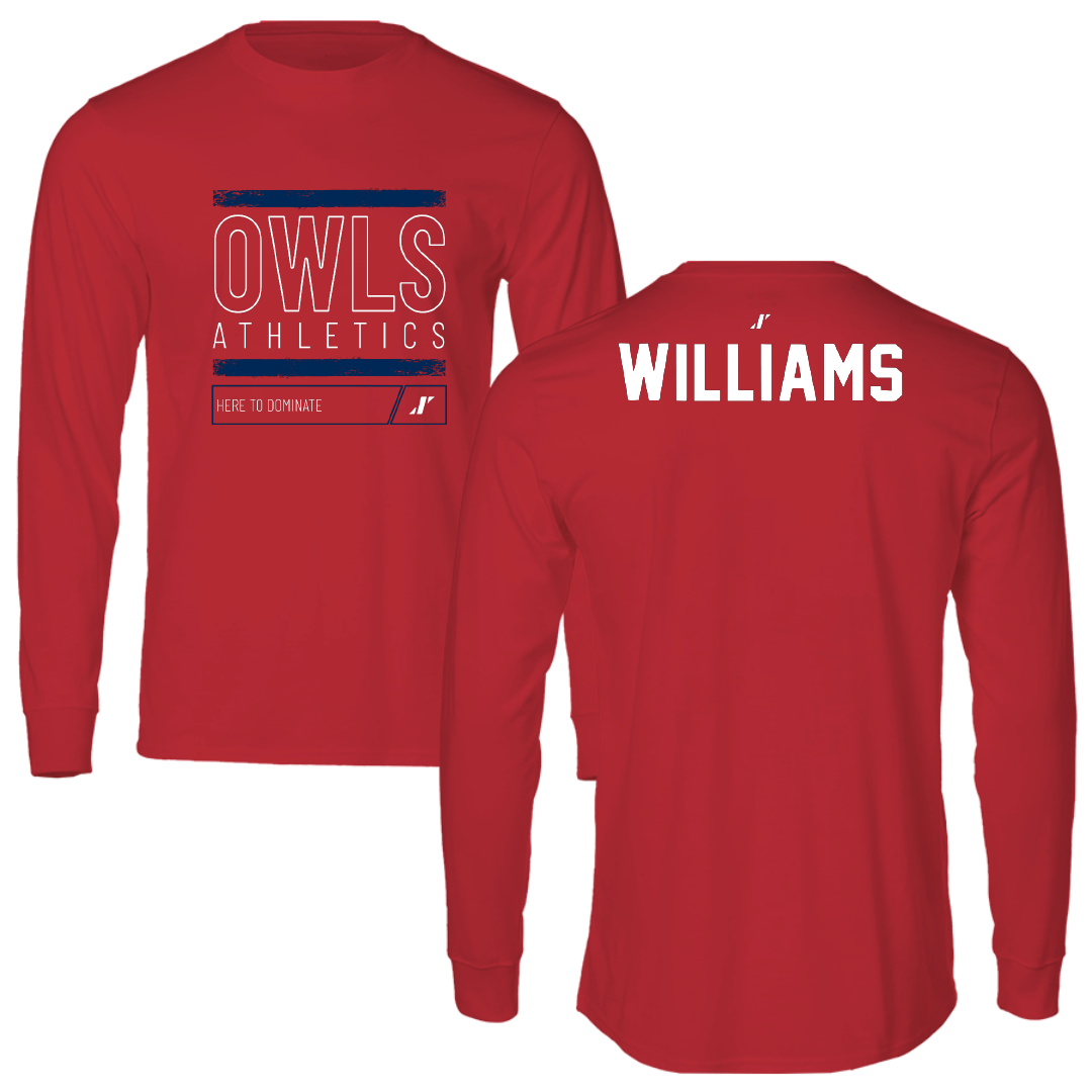 Florida Atlantic University TF and XC Red Dominate Performance Long Sleeve - Richelle Williams
